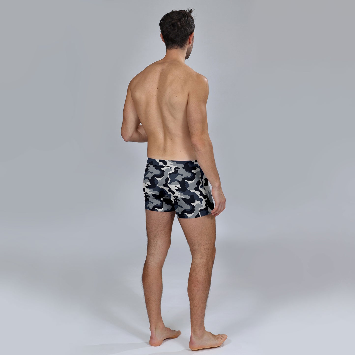 The Limited Edition Blue Camo Boxer Brief for men in the USA and Canada