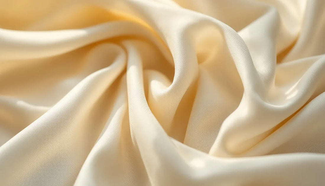 Close-up of luxurious bamboo clothing fabric showing smooth texture and natural sheen of bamboo viscose fibers