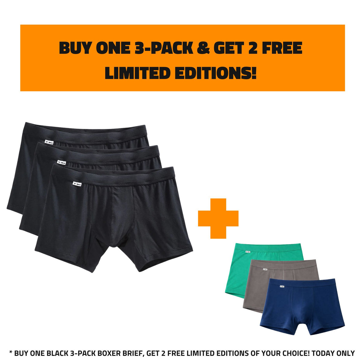 The TBô Black Boxer Brief 3-Pack