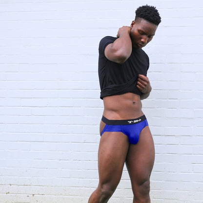 lifestyle blue bamboo jockstrap