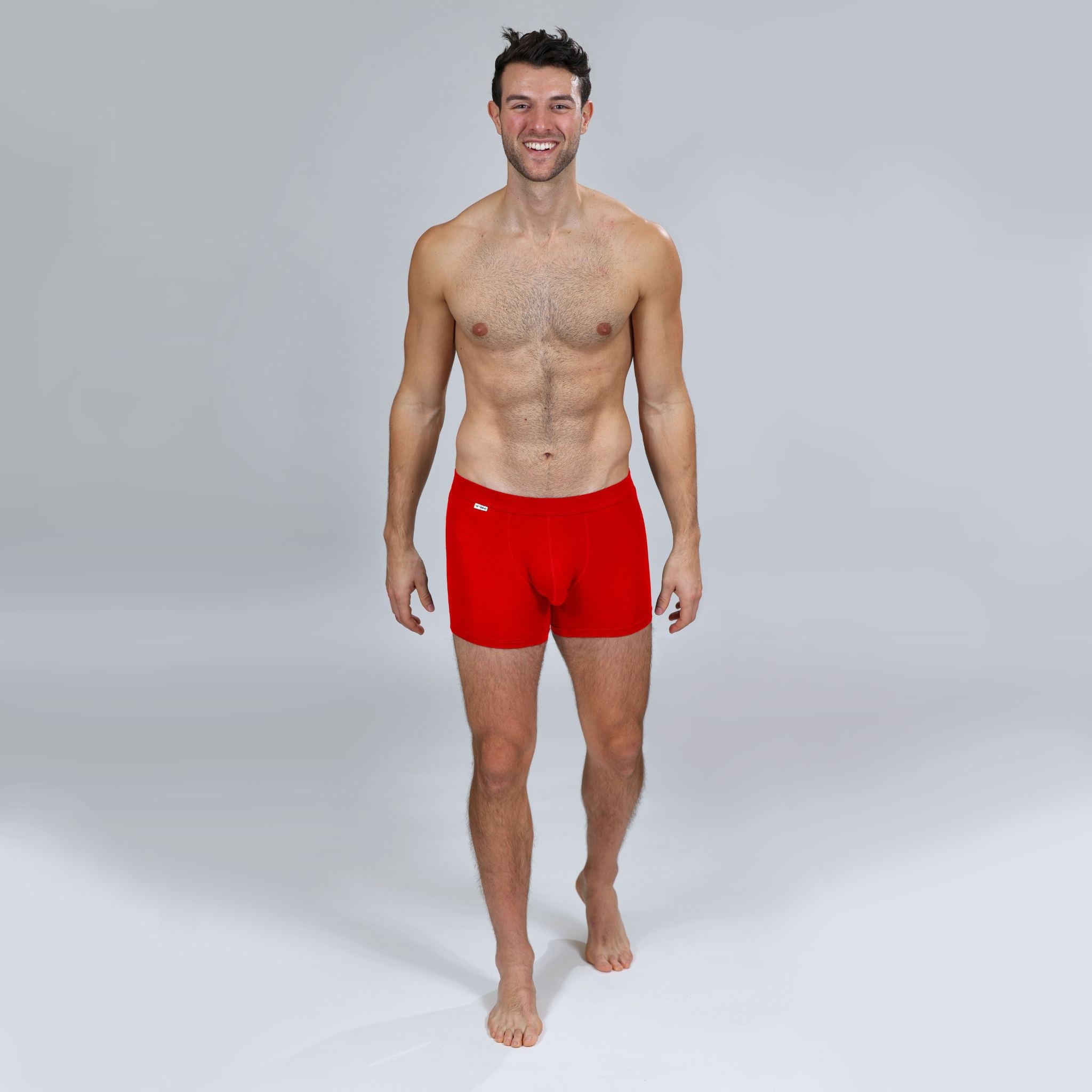 Red Boxer Brief Front Studio Image