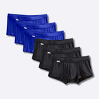 6-pack blue and black mens underwear bundle