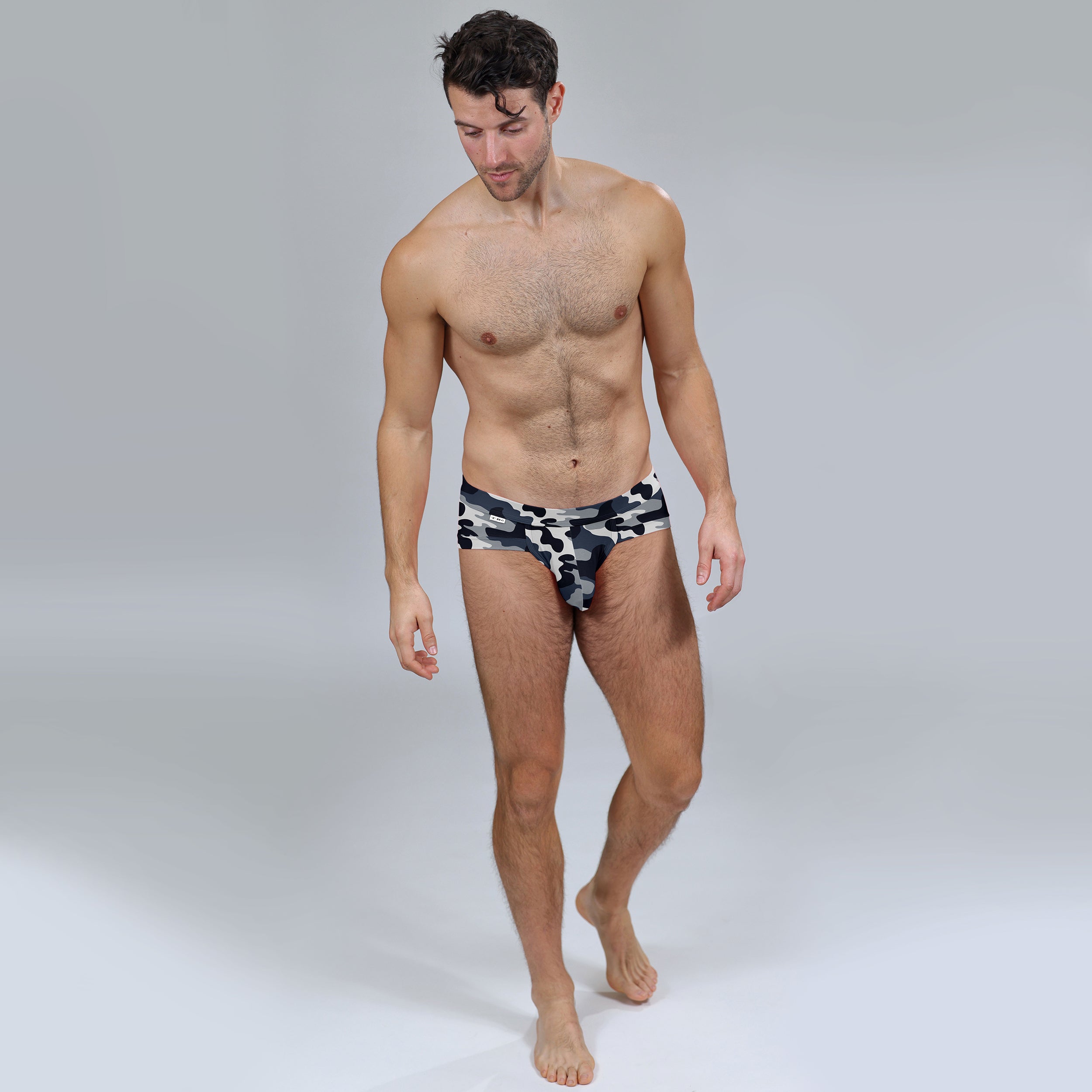 The Limited Edition Blue Camo Brief for men in the USA and Canada