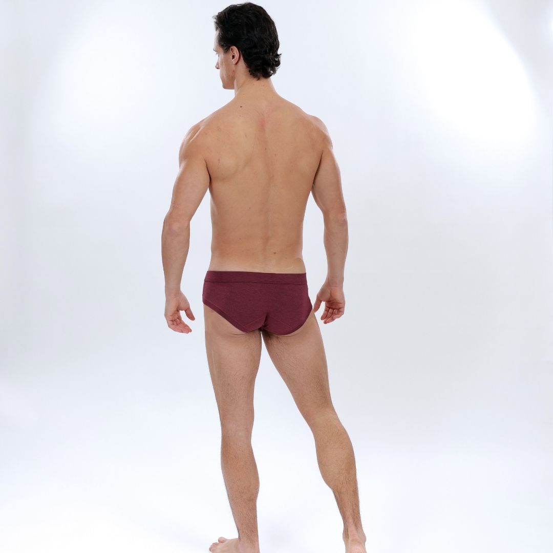 The Limited Edition Burgundy Heather Brief for men in the USA and Canada